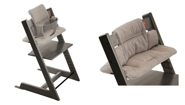  Stokke Tripp Trapp - Cojín clásico, color gris nórdico, par con  silla Tripp Trapp y silla alta para apoyo y comodidad, lavable a máquina,  se adapta a todas las sillas Tripp