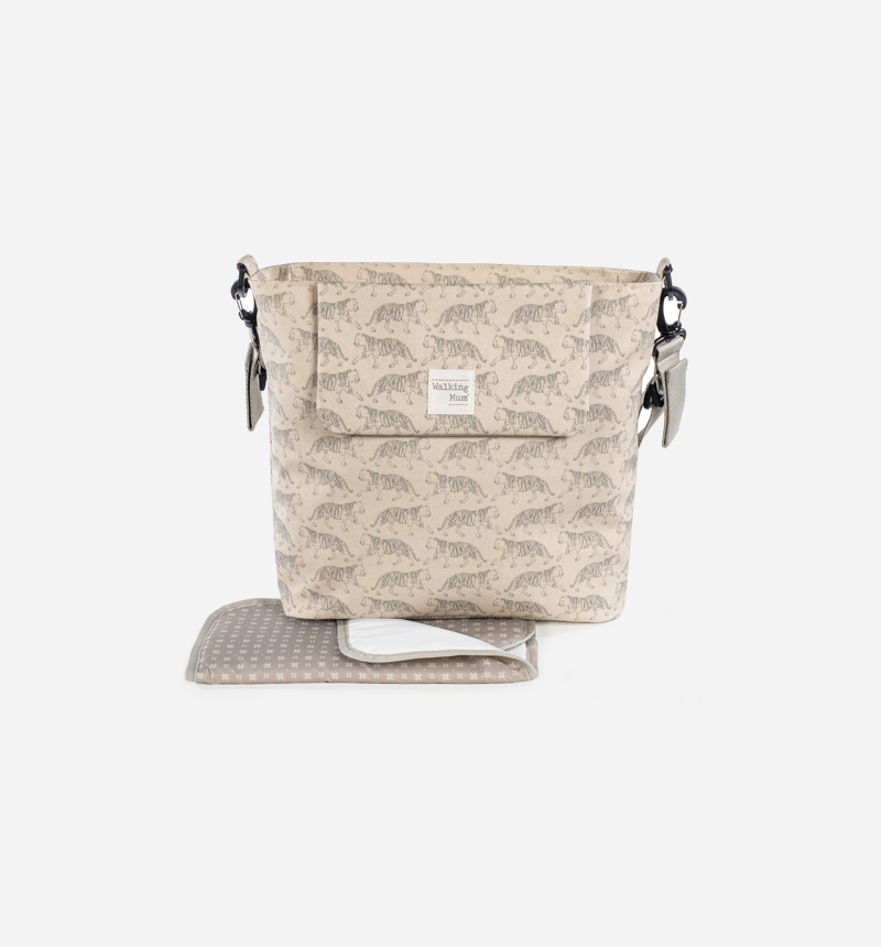 Bolso cambiador bebé univers gris de Walking Mum