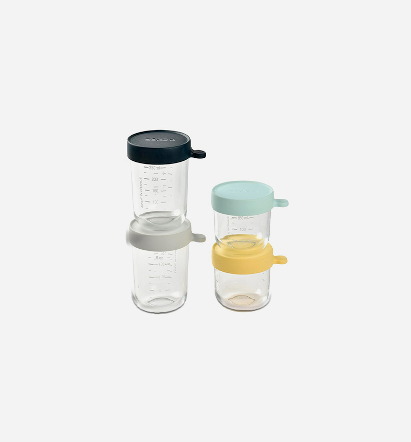 PACK OF 4 GLASS JARS by Beaba