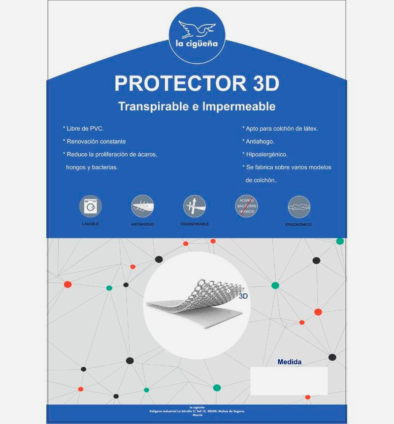 Protector de Colchón 3D Impermeable y Transpirable para Minicuna