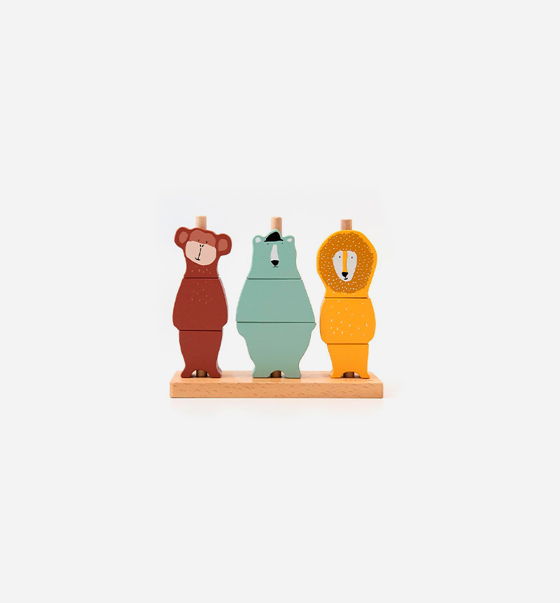 WOODEN STACKABLE ANIMAL PUZZLE by Trixie
